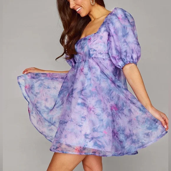 Selkie like puff sleeve dress - Picture 1 of 9